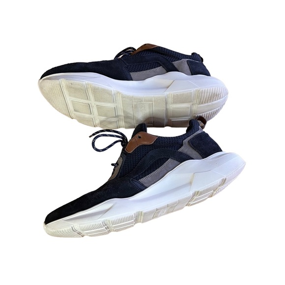 Massimo Dutti Suede Leather Trainers Men’s Sneakers Lace-Up Oversized Soles - Picture 5 of 12